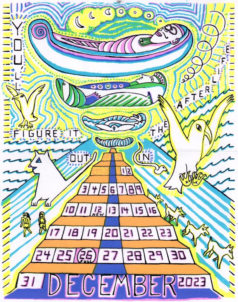 December 2023 Calendar Single Print