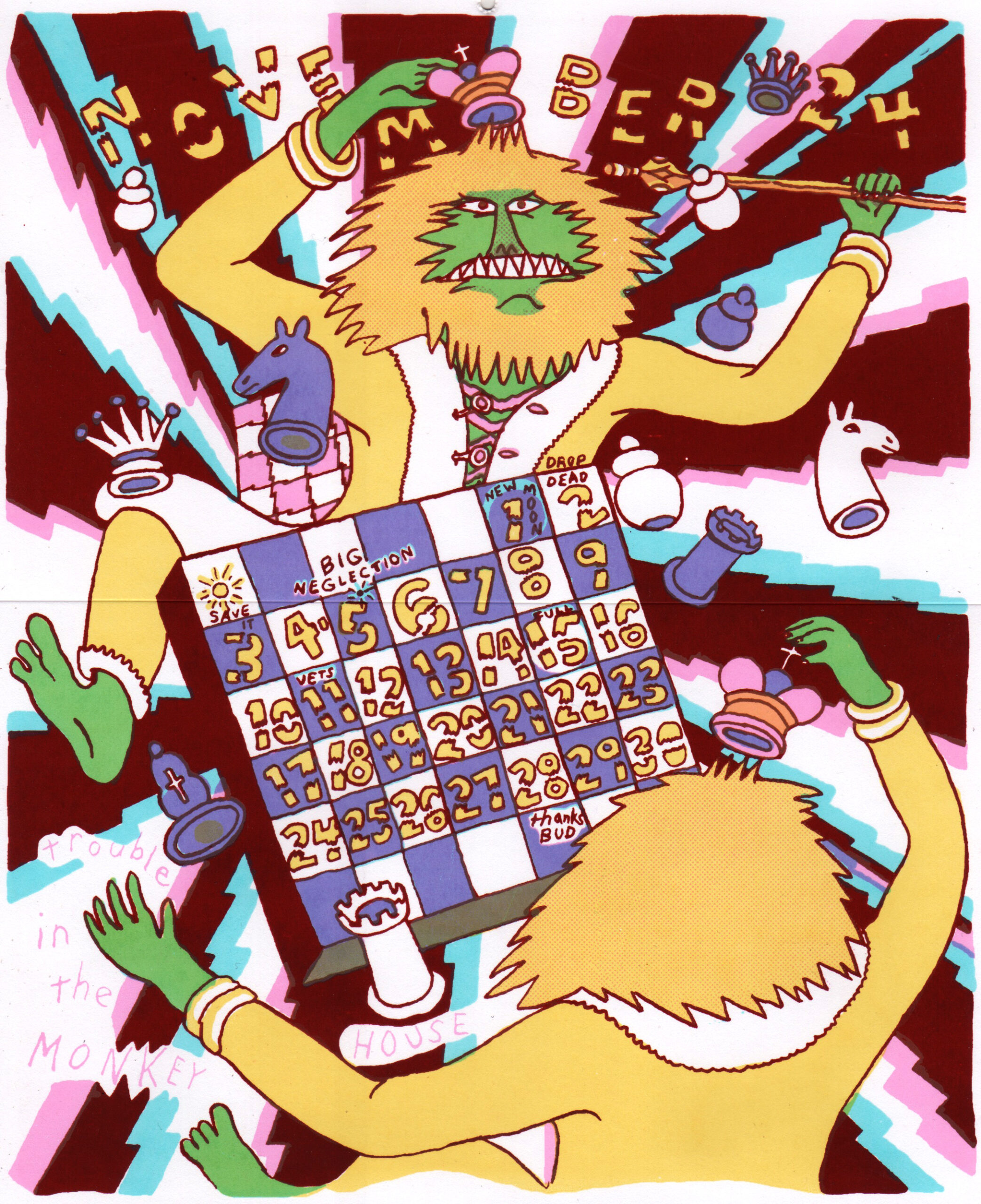 November 2024 Calendar Single Print